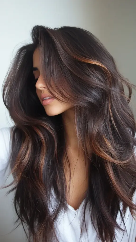 Stunning Brunette Highlights on Black Hair: Elevate Your Style with Gorgeous Inspiration