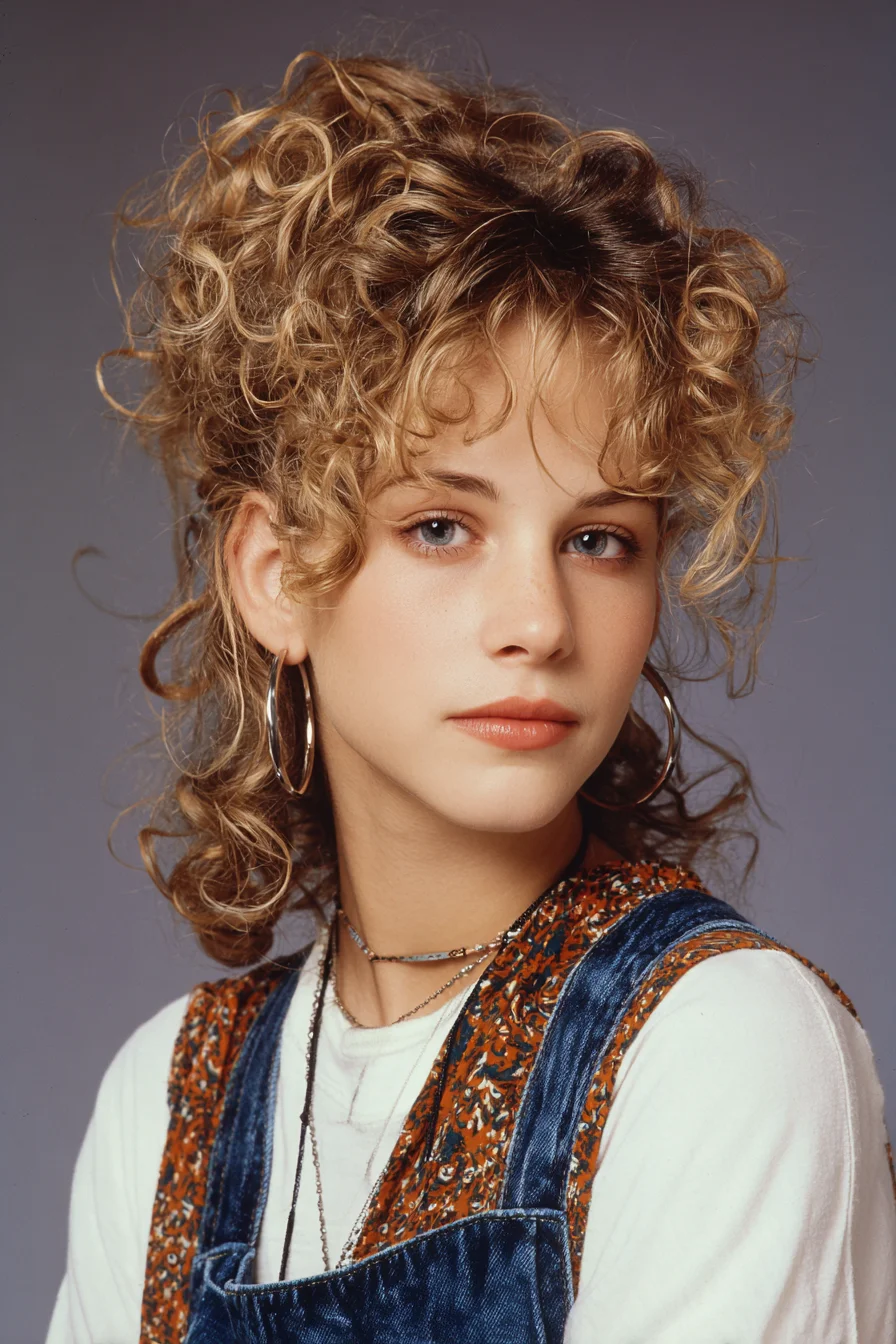 Curly Layered Shag with Voluminous Top and Face‑Framing Ringlets