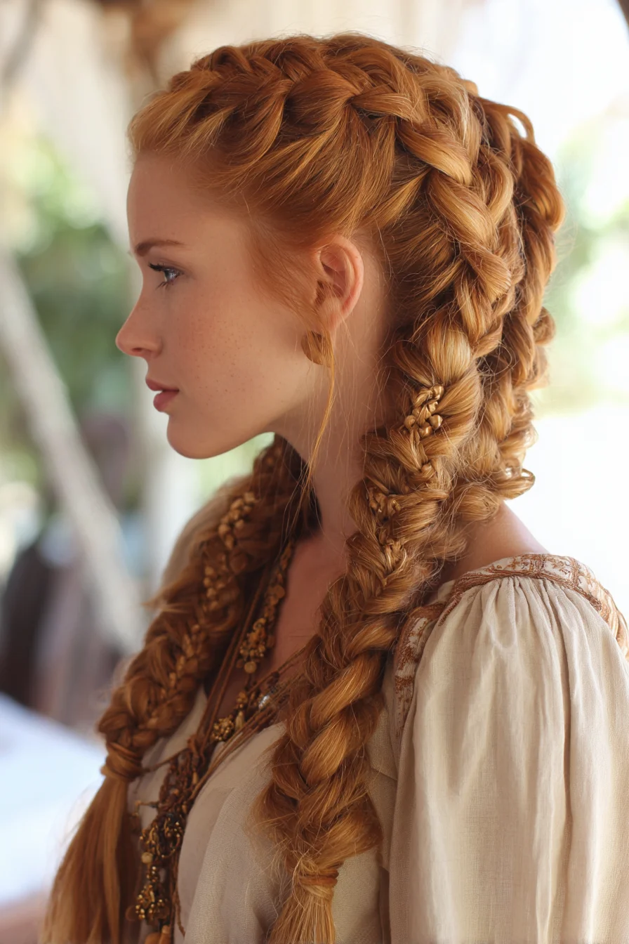 Double Dutch Braids with Boho Fishtail Accents