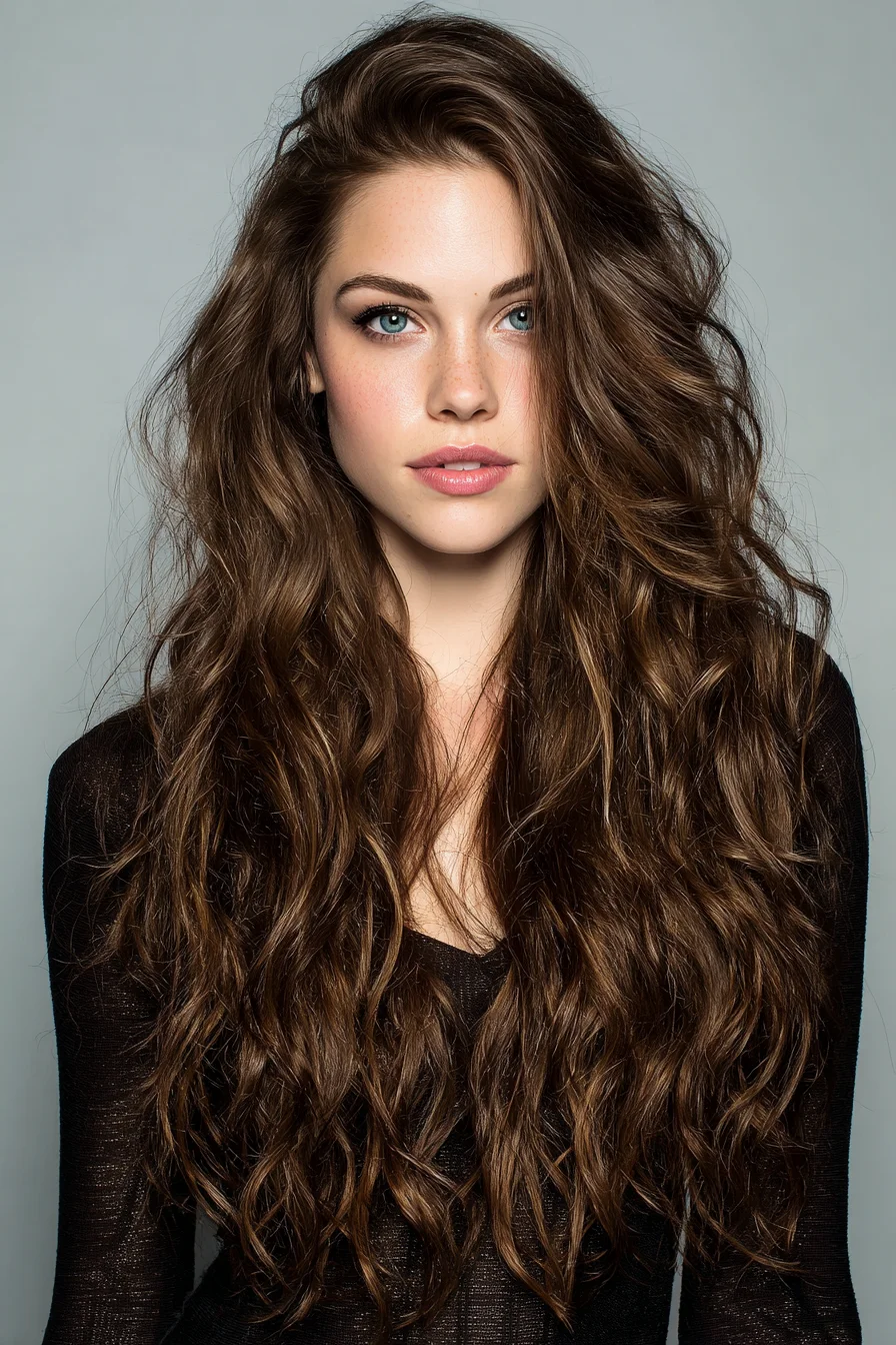 Long Layered Beach Waves with Natural Texture
