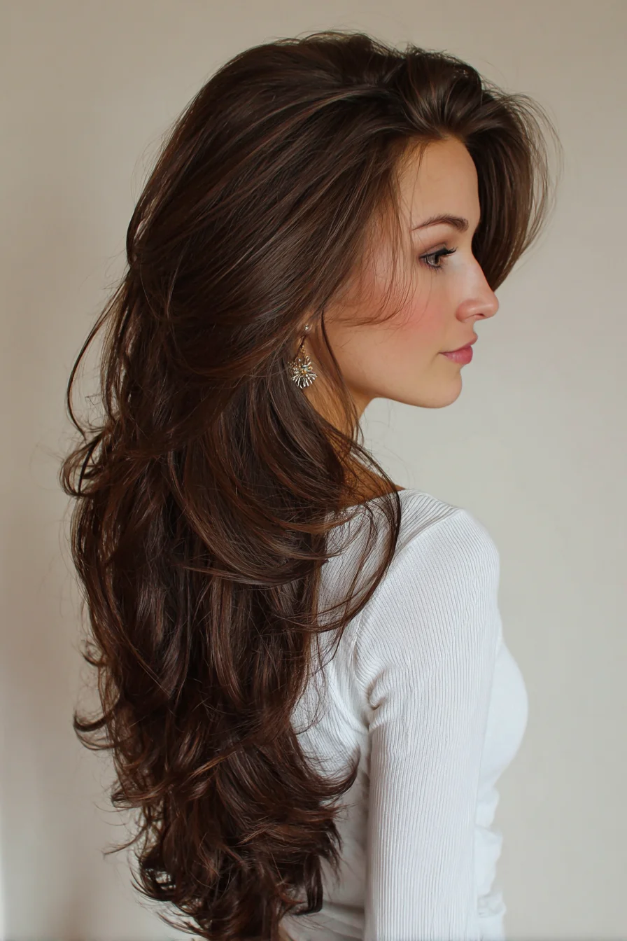 Long Layered Blowout with Face‑Framing Layers and Soft Waves