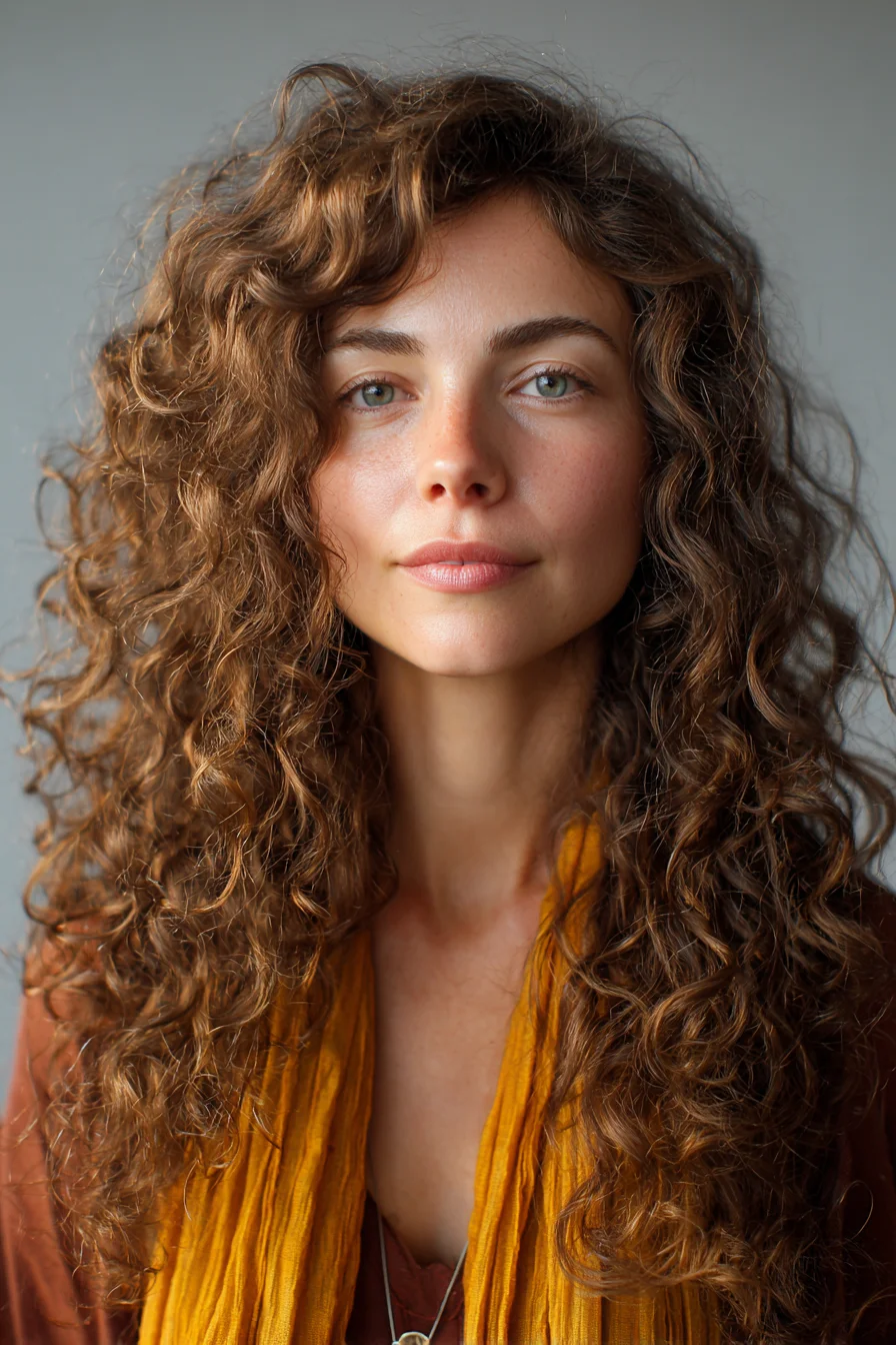 Long Layered Natural Curls — Voluminous Wavy‑Curly Hairstyle