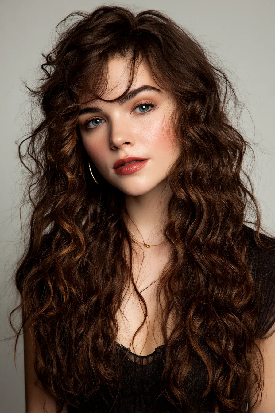 Long Layered Natural Waves with Curtain Fringe