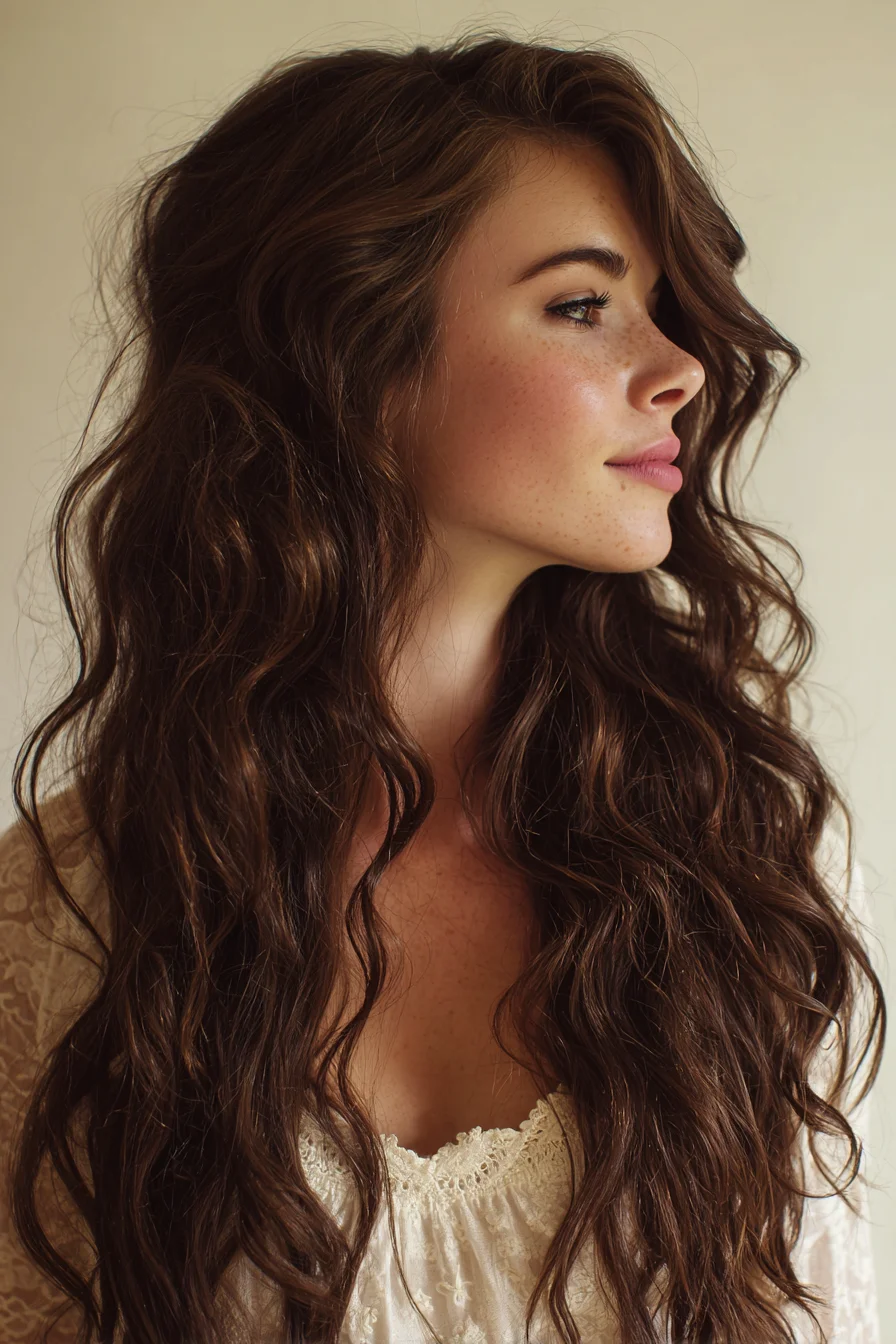 Long Layered Tousled Waves - Natural Beachy Texture