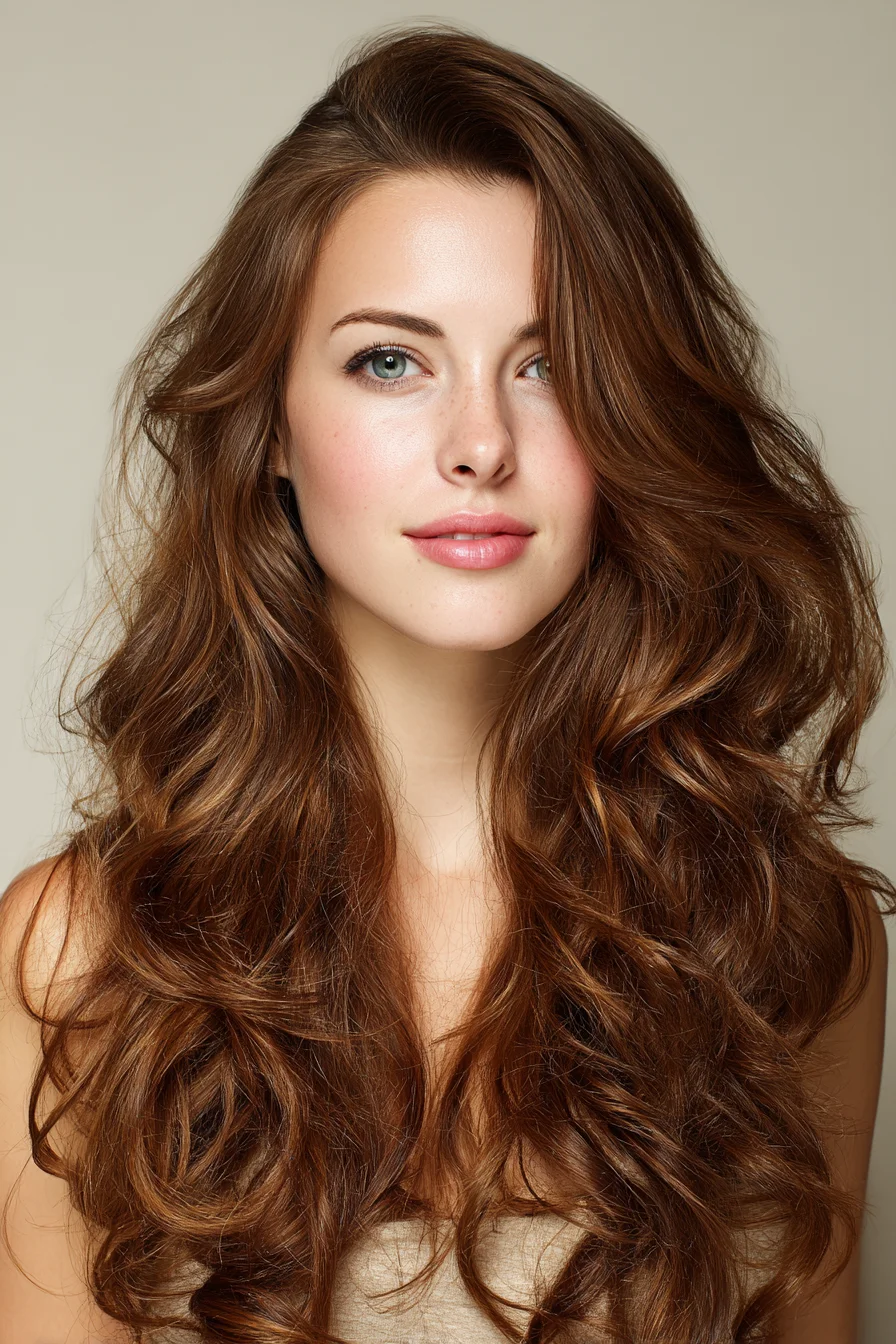 Long Layered Voluminous Waves with Side Part