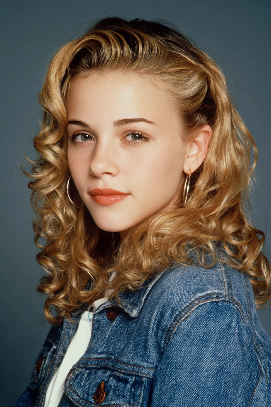 Shoulder-Length Defined Curls with Side-Swept Volume