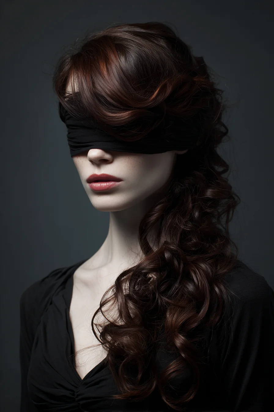 Side-Swept Voluminous Loose Curls — Long Layered Auburn Styling