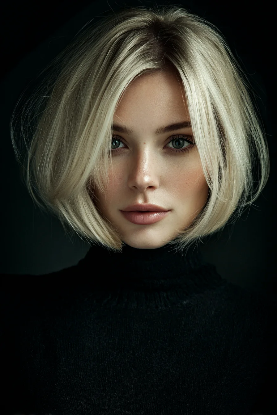 Textured Blunt Chin-Length Bob with Face-Framing Layers