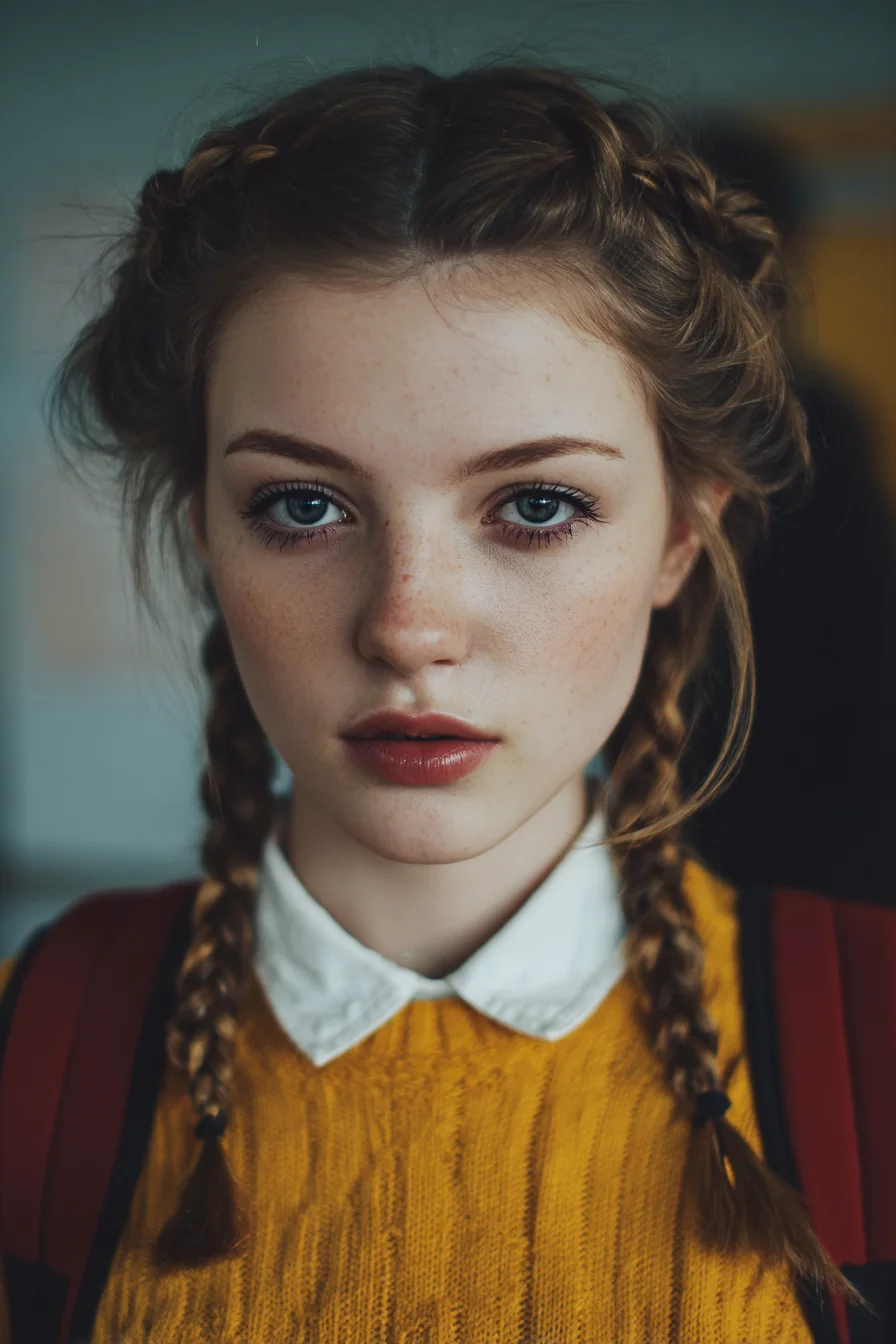 Textured Double Dutch Braids for Medium-to-Long Hair