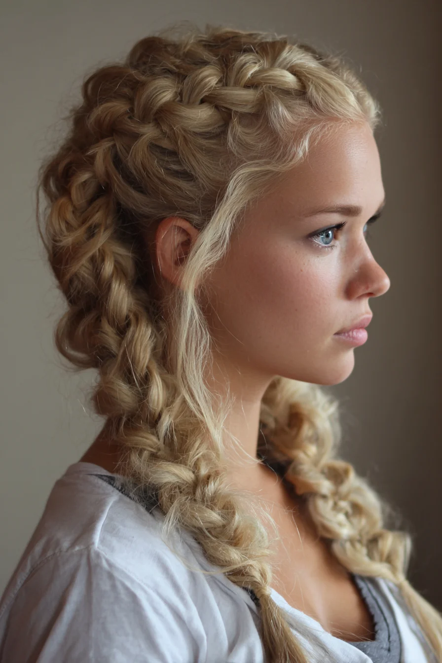 Textured Double Dutch Braids (Voluminous Boxer Braids for Medium–Long Hair)