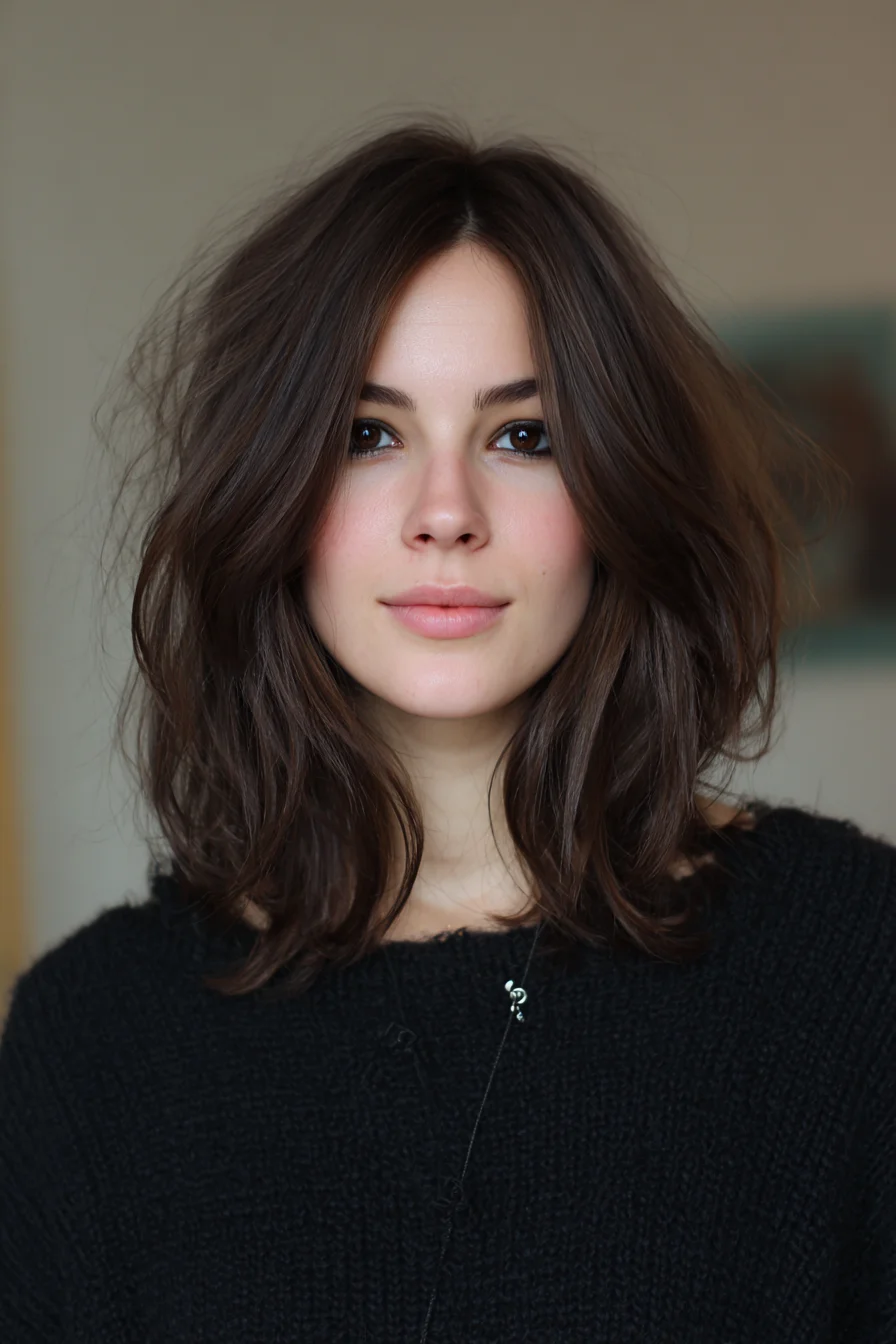Textured Layered Lob with Soft Curtain Parting