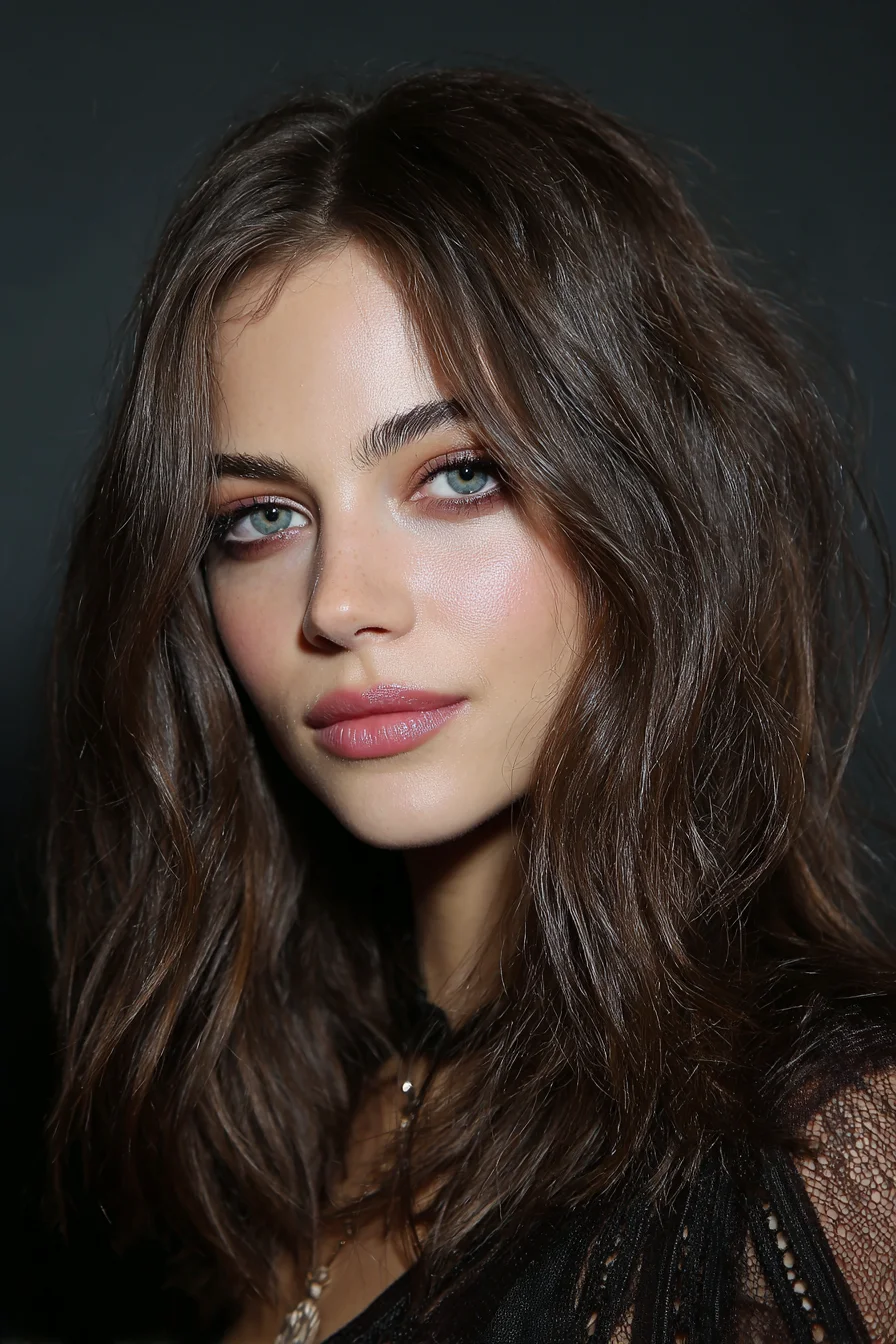 Textured Medium-Length Shag with Soft Face‑Framing Layers