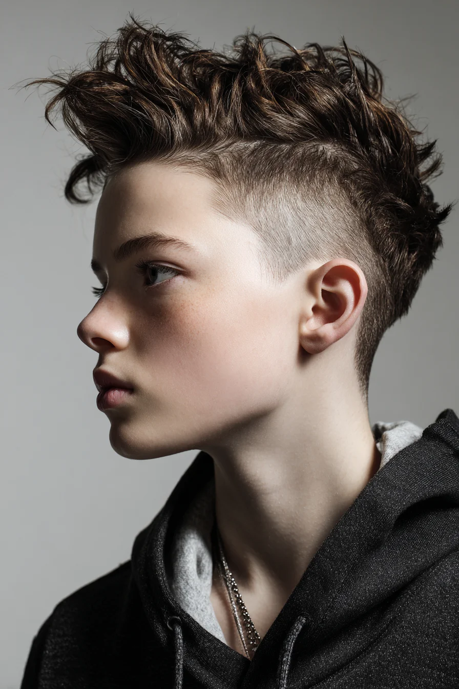 Textured Quiff Fade with Tousled Tousled Top