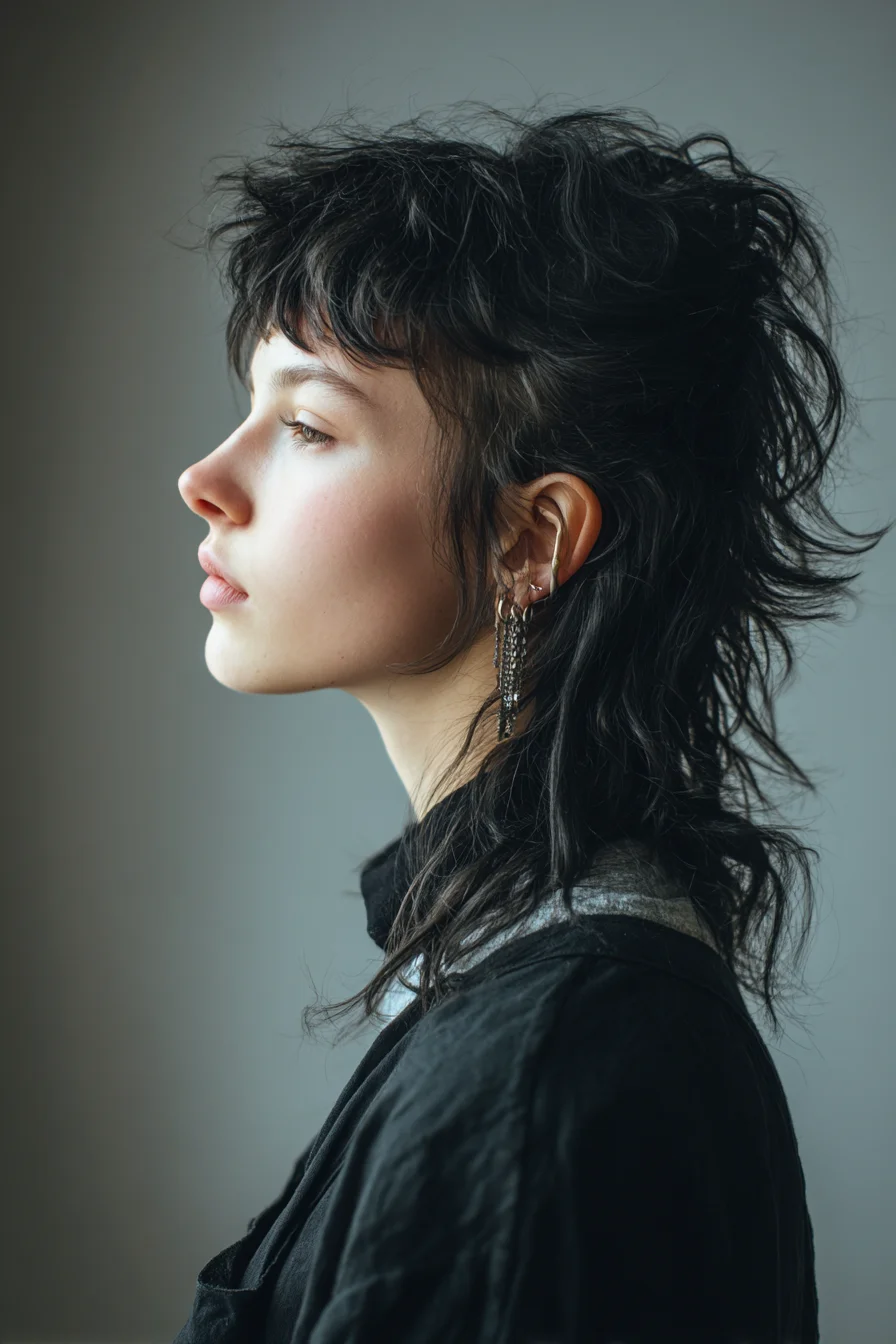 Textured Shag-Mullet with Choppy Micro Bangs — Layered Piecey Finish