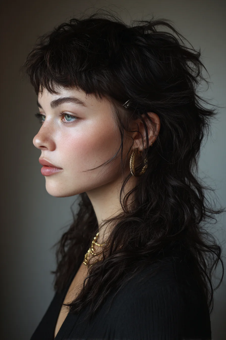 Textured Shag Mullet with Micro Fringe — Choppy Layers & Beach Waves