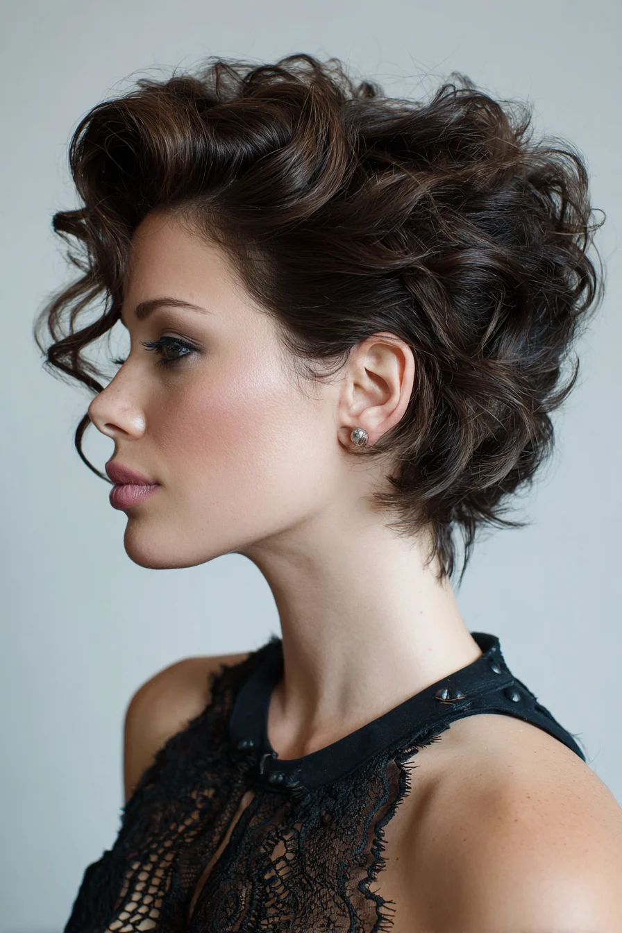 Textured Short Pixie with Voluminous Waves
