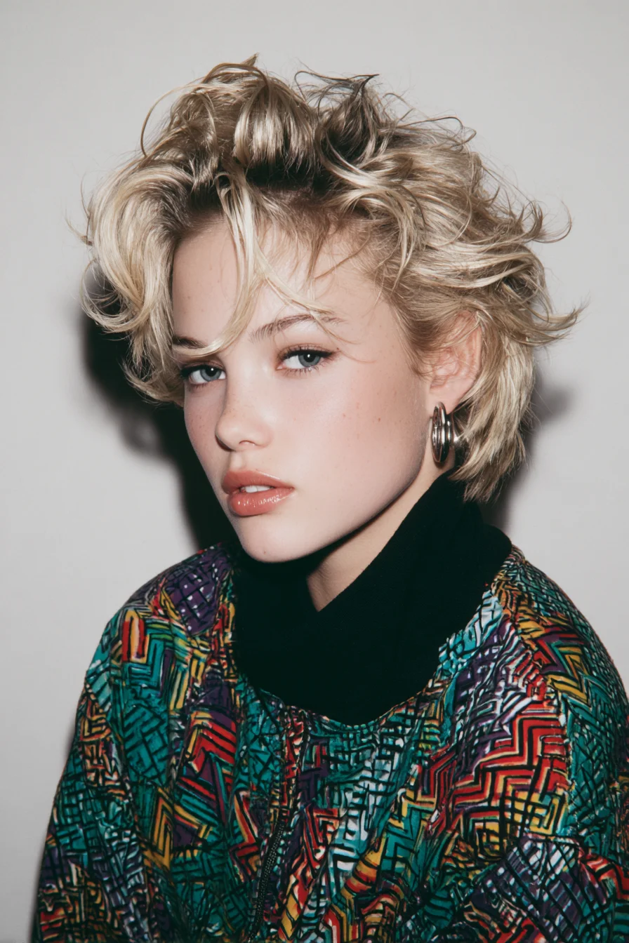 Textured Tousled Pixie with Voluminous Fringe