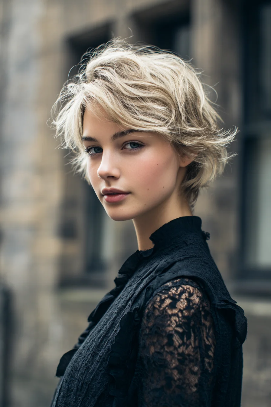 Textured Tousled Short Shag Pixie for Fine to Medium Hair