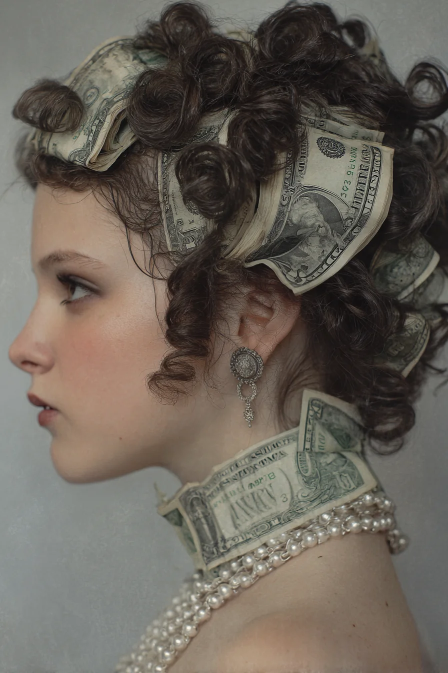 Vintage Tight Ringlets Updo for Short to Medium Curly Hair