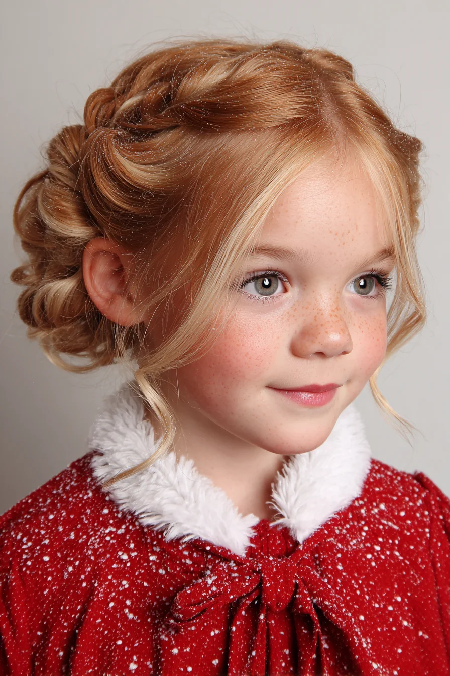 Braided Crown Low Bun with Soft Face‑Framing Tendrils