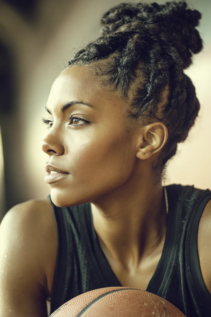 Chunky Two-Strand Twists High Bun for Natural Textured Hair