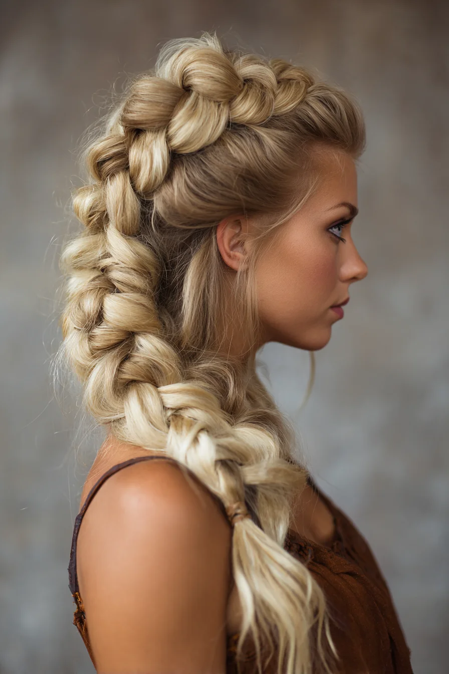 Chunky Voluminous Dutch Pancake Braid — Ideal for Long Blonde Hair