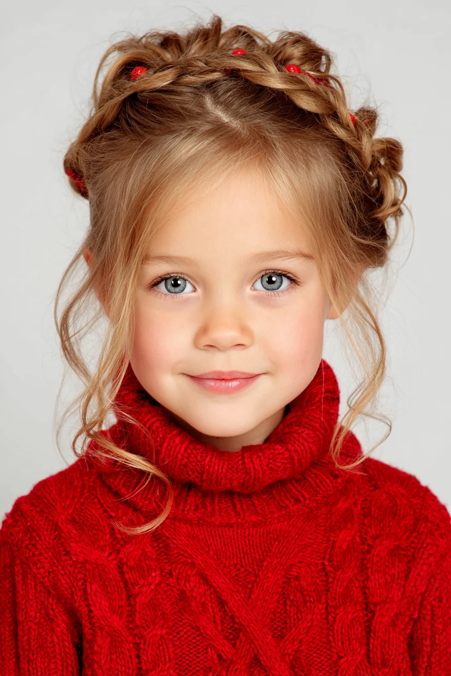 Crown Braided Updo with Soft Face‑Framing Tendrils