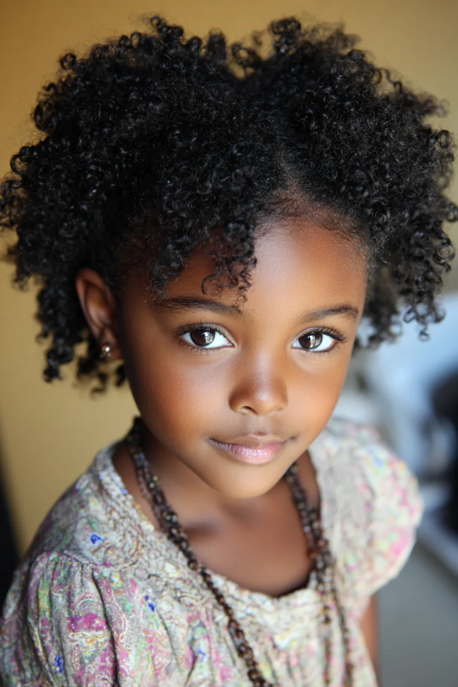 Defined Finger-Coiled Natural Afro — 3C–4A Curly Hair