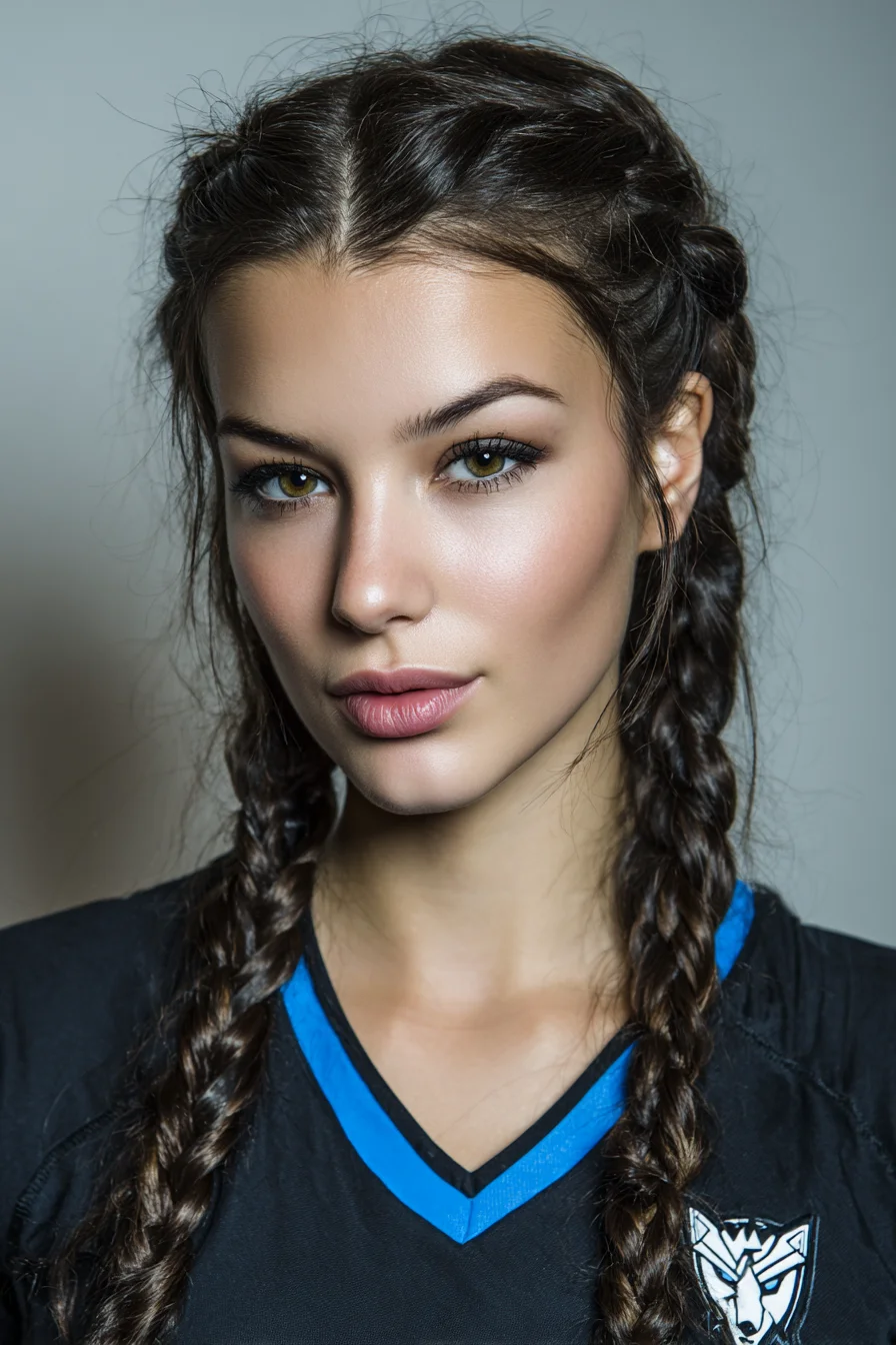 Double Dutch (Boxer) Braids — Tight Center-Part Braids for Long, Thick Hair