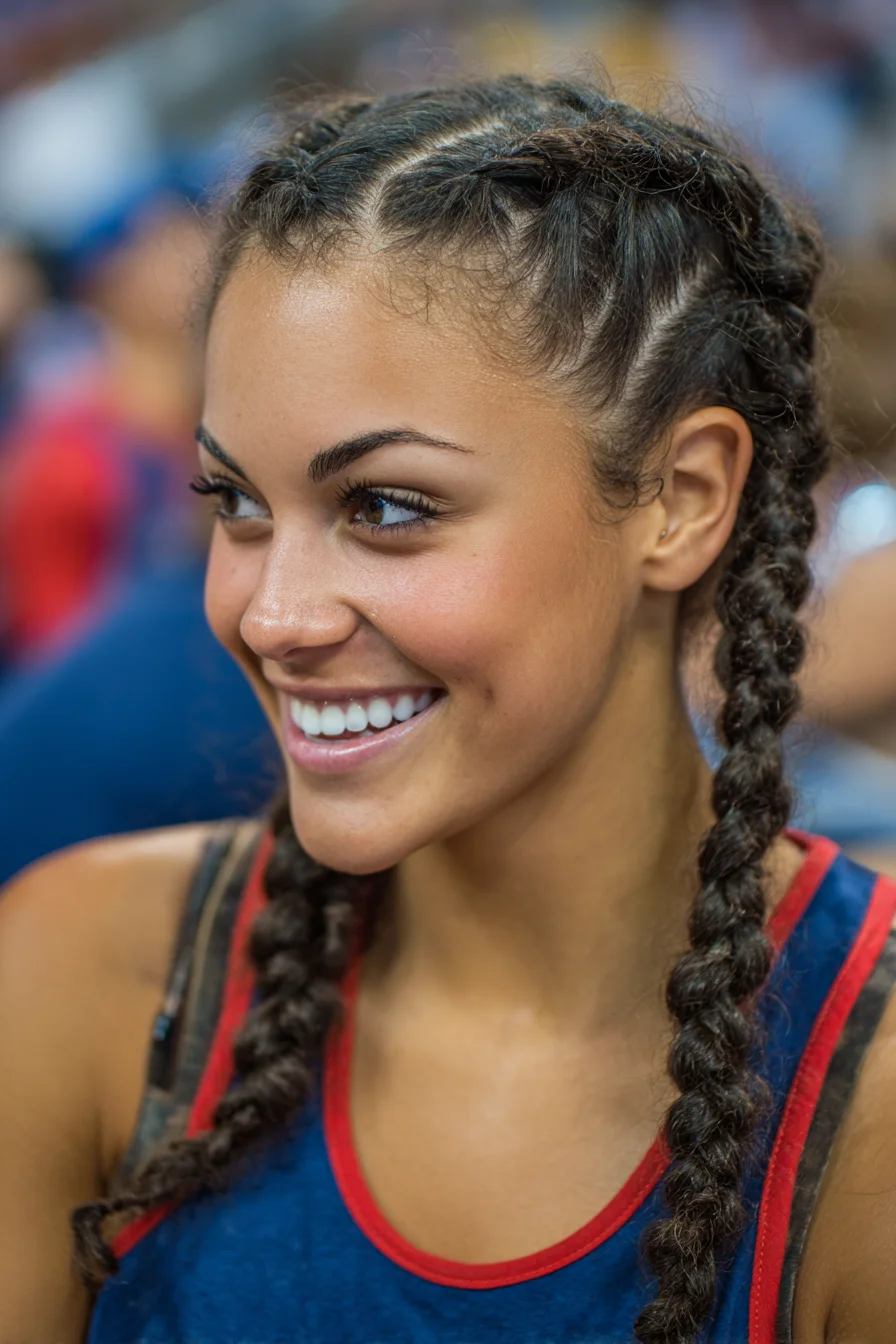 Double Dutch (Boxer) Braids — Tight Sporty Two-Sided Dutch Braids