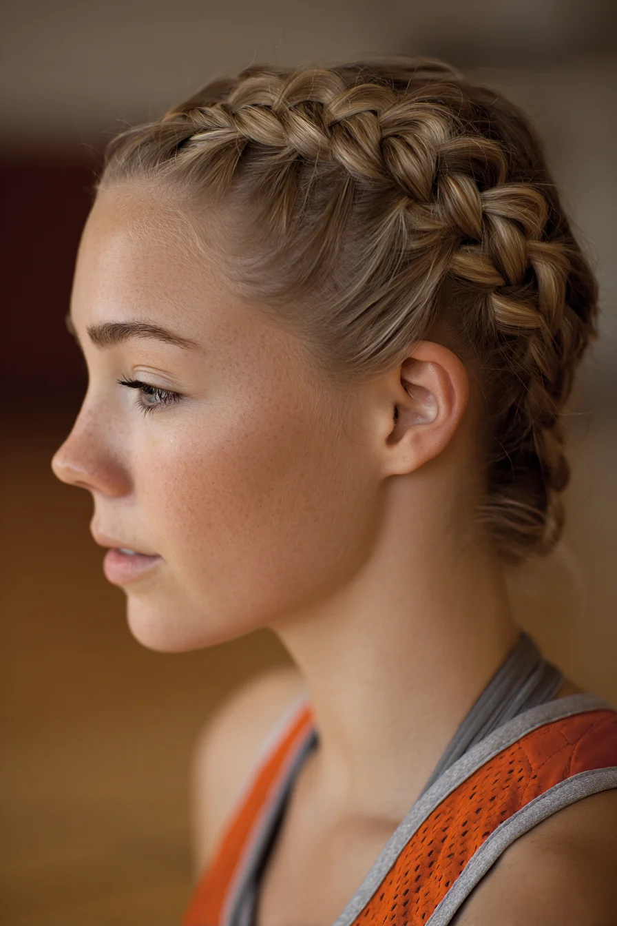 Double Dutch Crown Braids — Sleek Boxer Braids into Low Bun