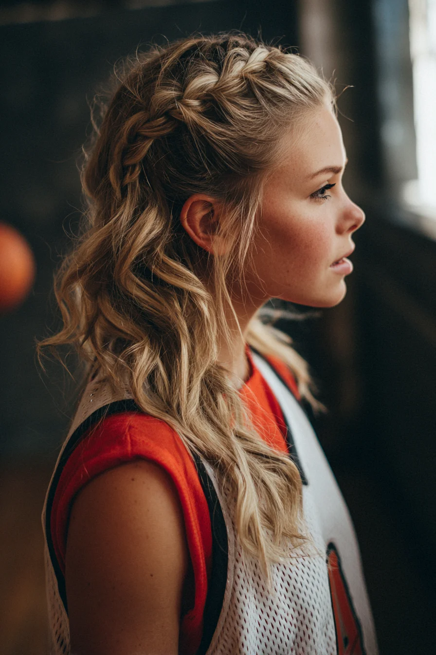 Double Dutch Half-Up Braids with Beachy Waves