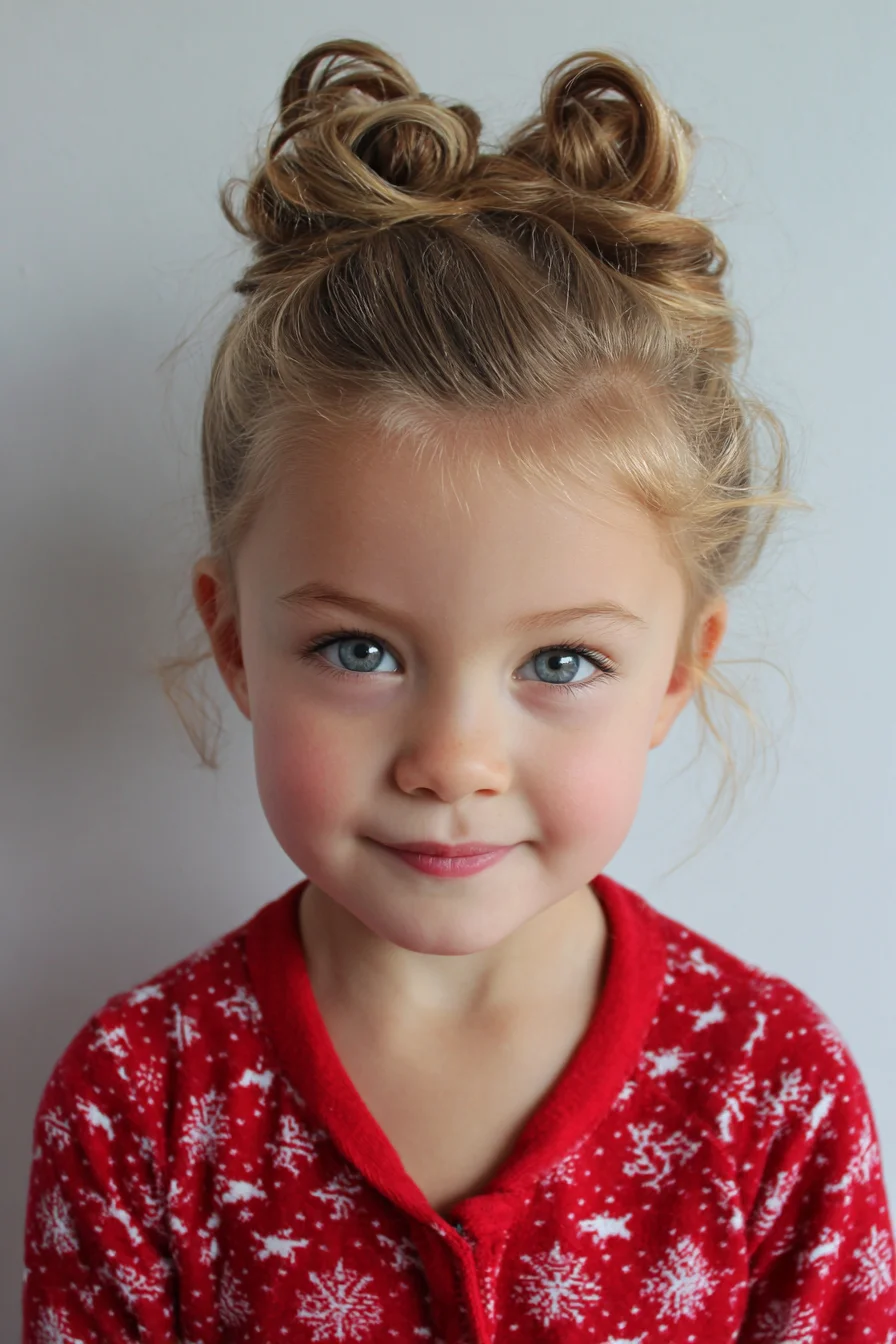 Double Top-Knot Buns — Playful Double Bun Updo for Fine to Medium Hair