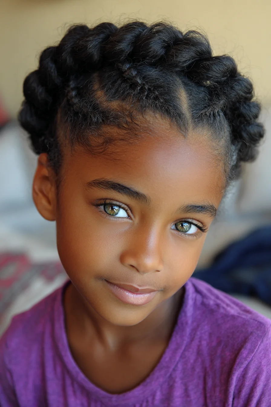 Halo Flat-Twist Crown with Chunky Two-Strand Twists (Type 3-4 Hair)
