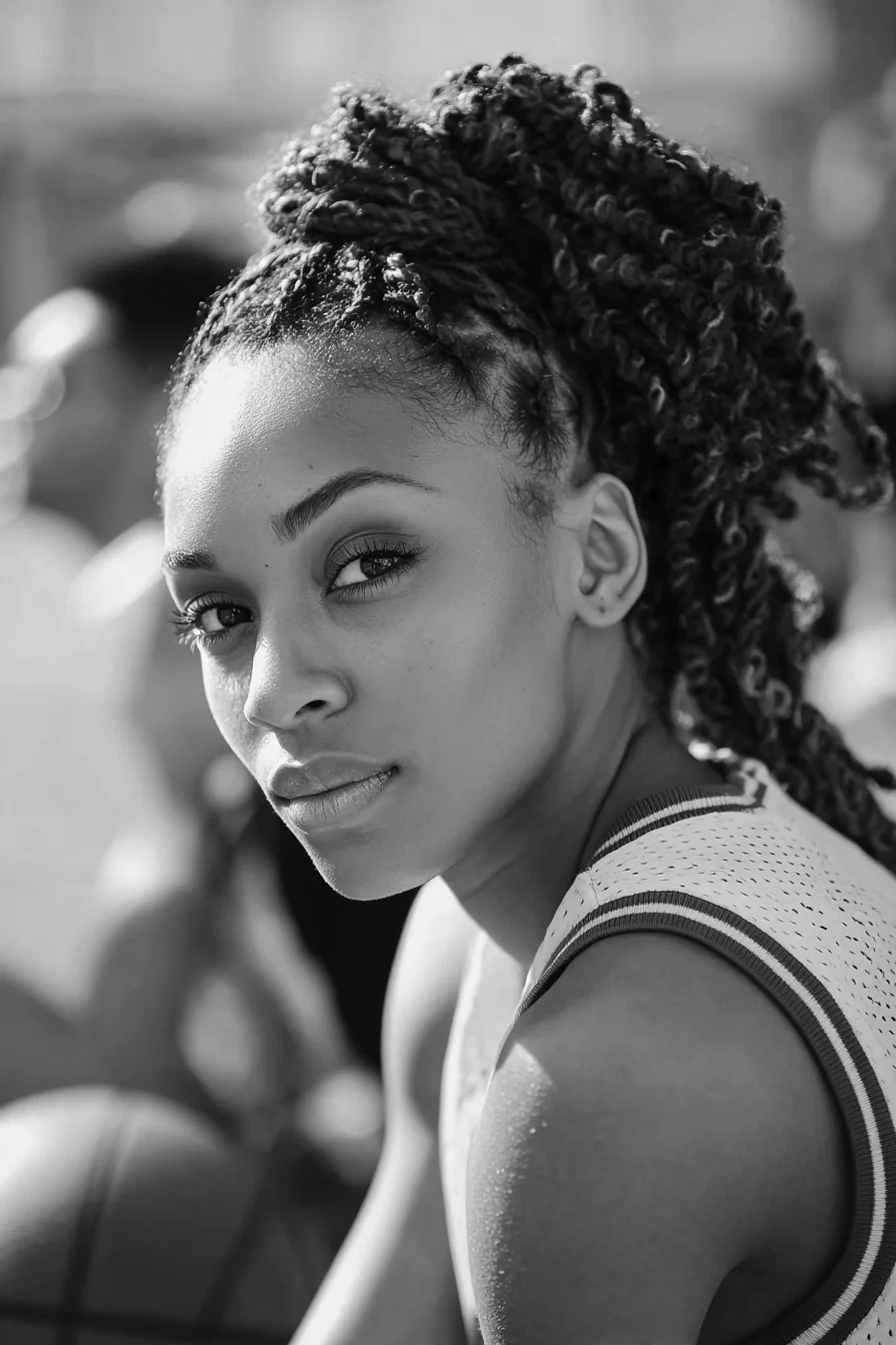 High Ponytail with Chunky Two-Strand Twists (Senegalese‑Style Twists)