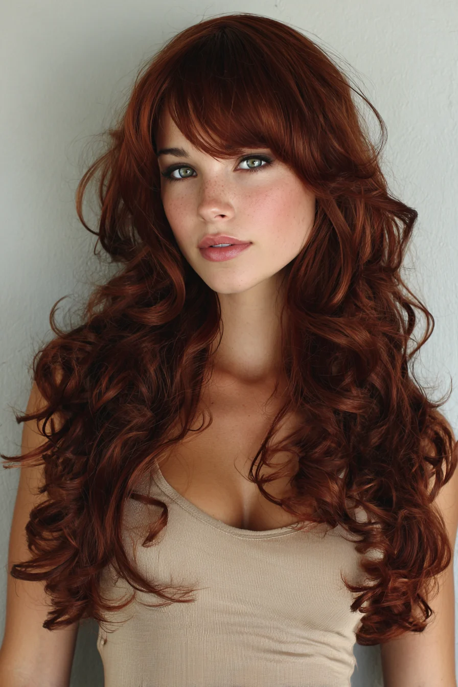 Long Layered Copper Waves with Soft Fringe
