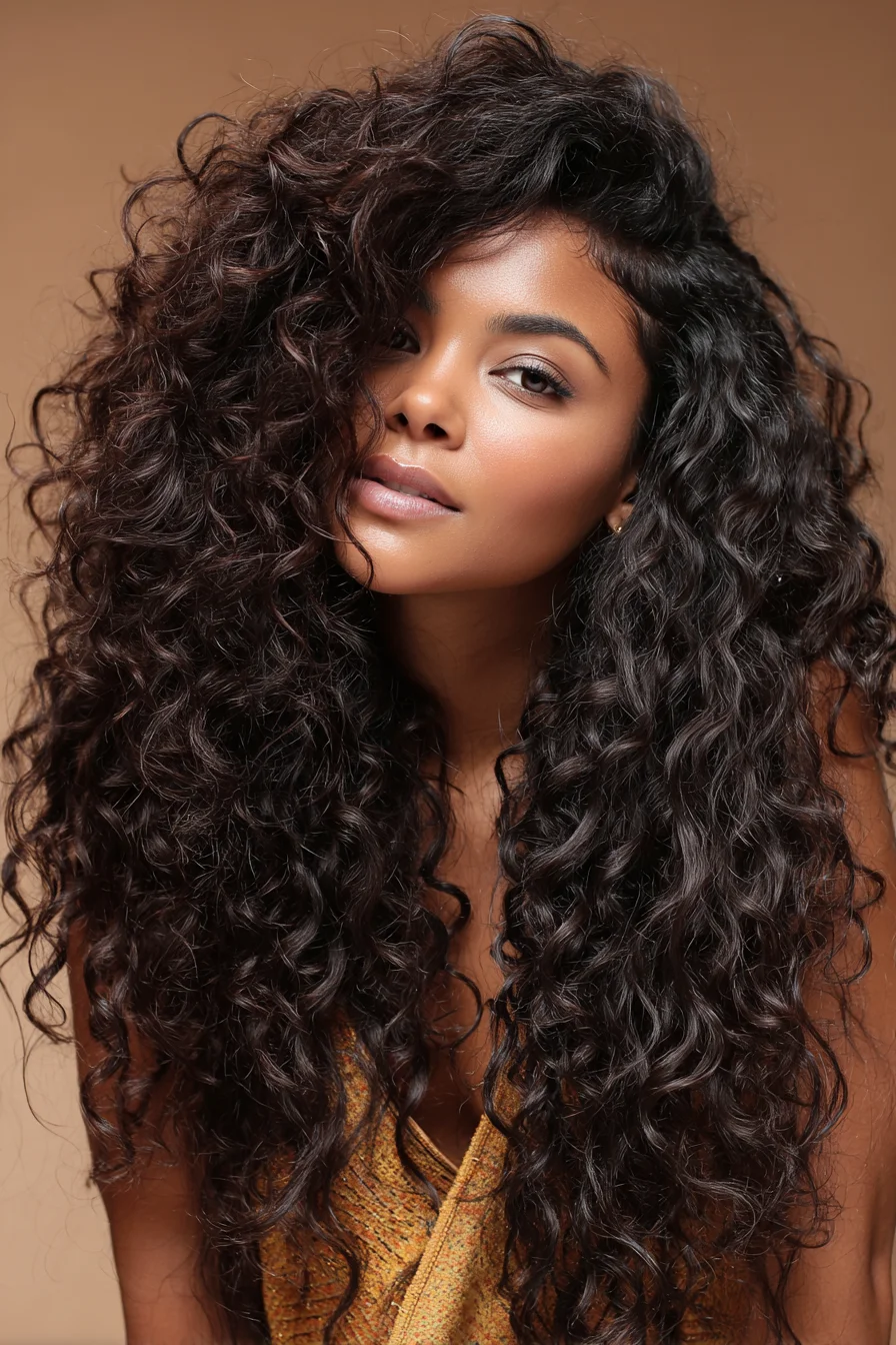 Long Layered Natural Curls - Voluminous Defined Curly Hair