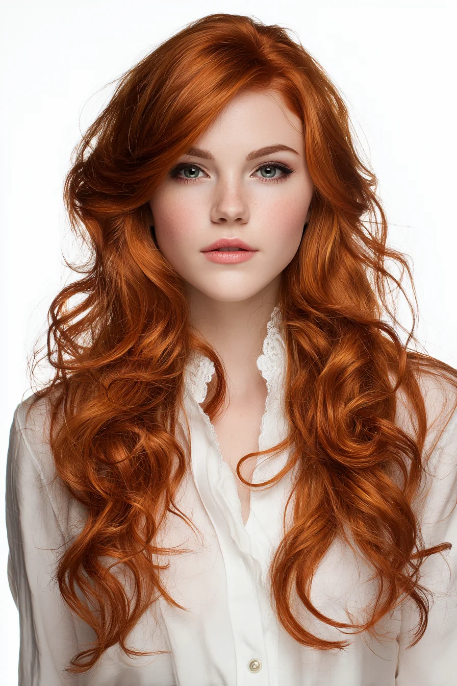 Long Layered Waves with Side‑Swept Face‑Framing Layers