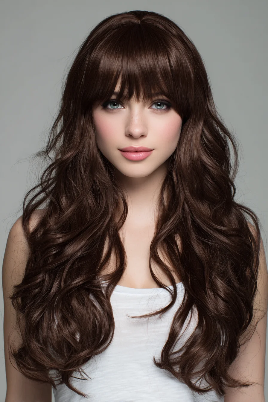 Long Layered Waves with Soft Brow-Grazing Fringe