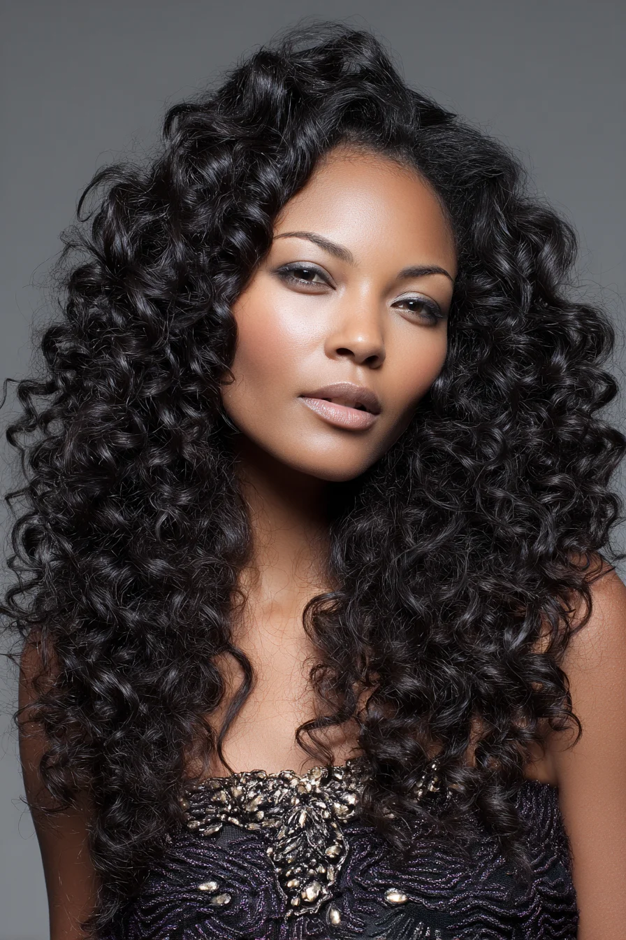 Long Voluminous Spiral Curls — Defined Ringlets for Natural/Curly Hair