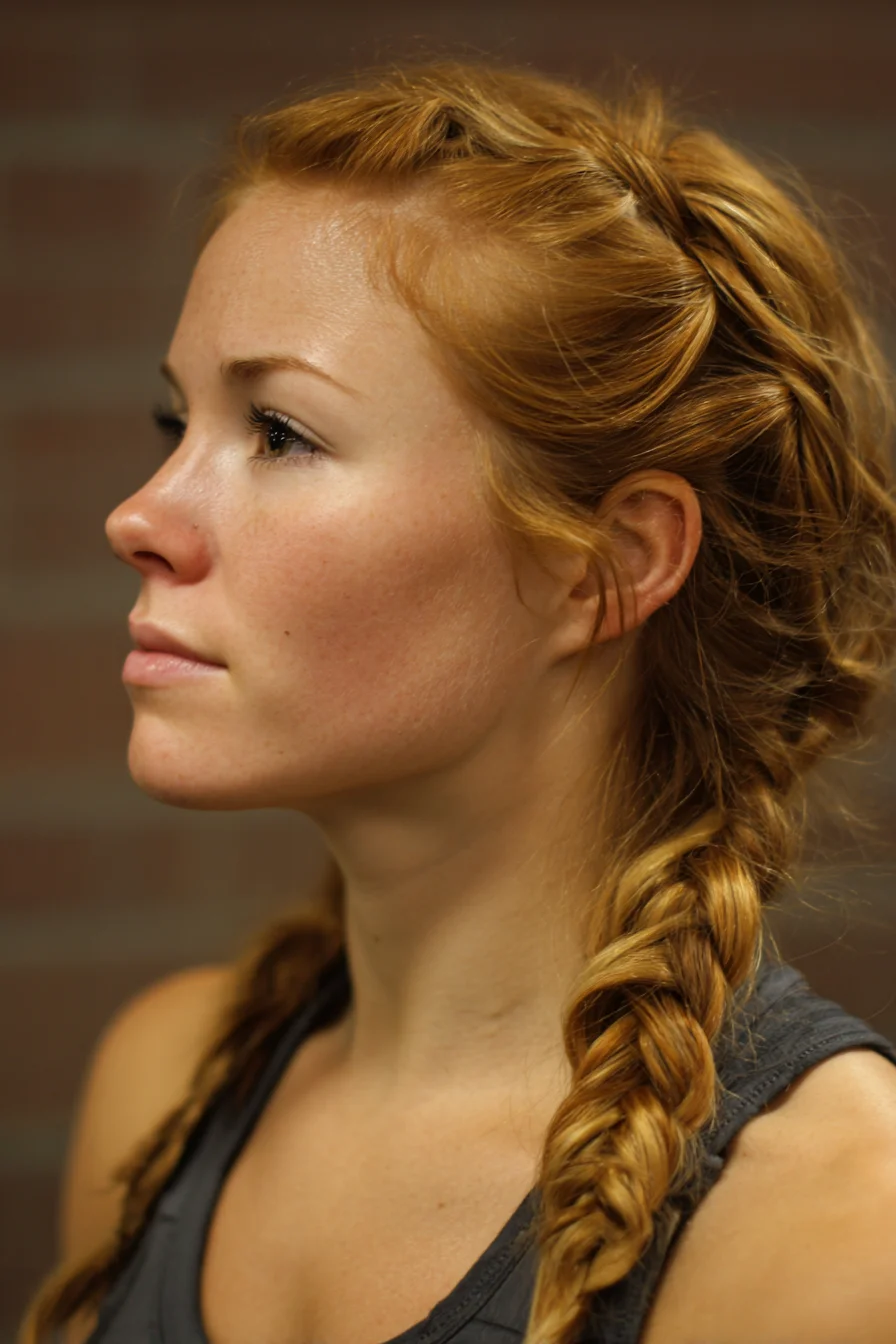 Loose Double Dutch Braids with Soft Face‑Framing Pieces