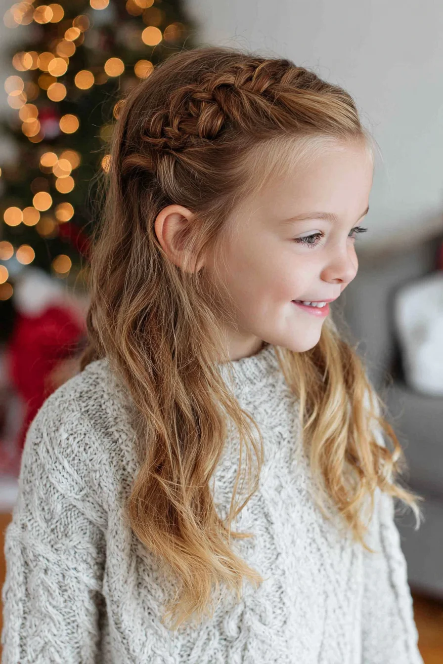 Side Dutch Half‑Up Braid with Loose Beachy Waves
