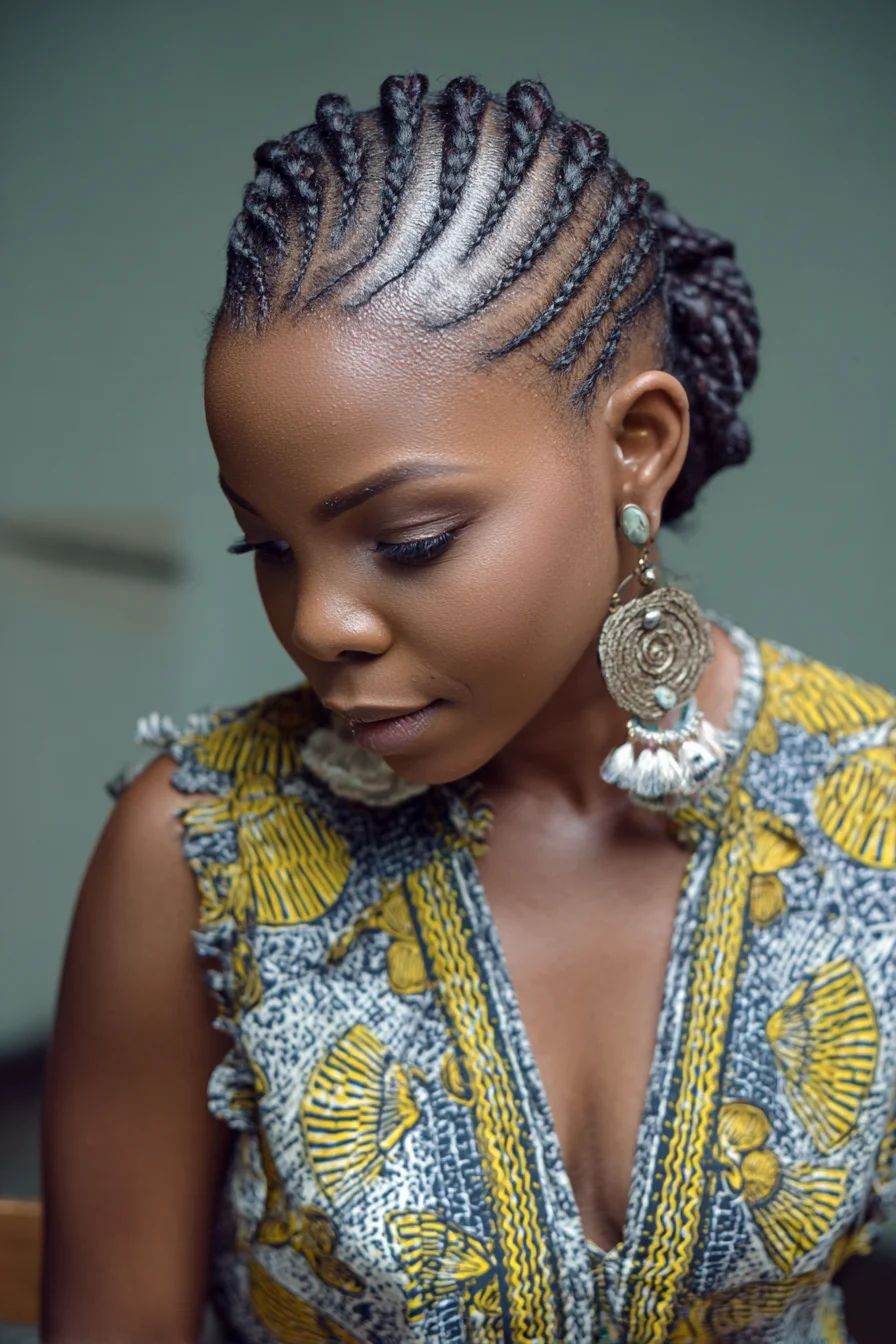 Sleek Cornrows into Twisted Low Bun — Protective Natural Hair Updo