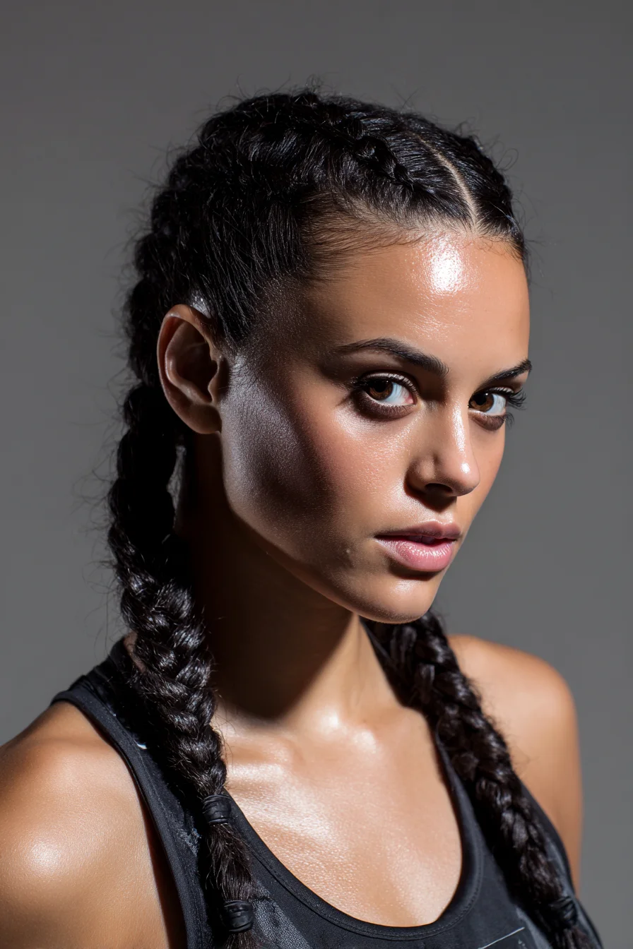 Sleek Double Dutch (Boxer) Braids — Glossy, Protective Style for All Hair Types