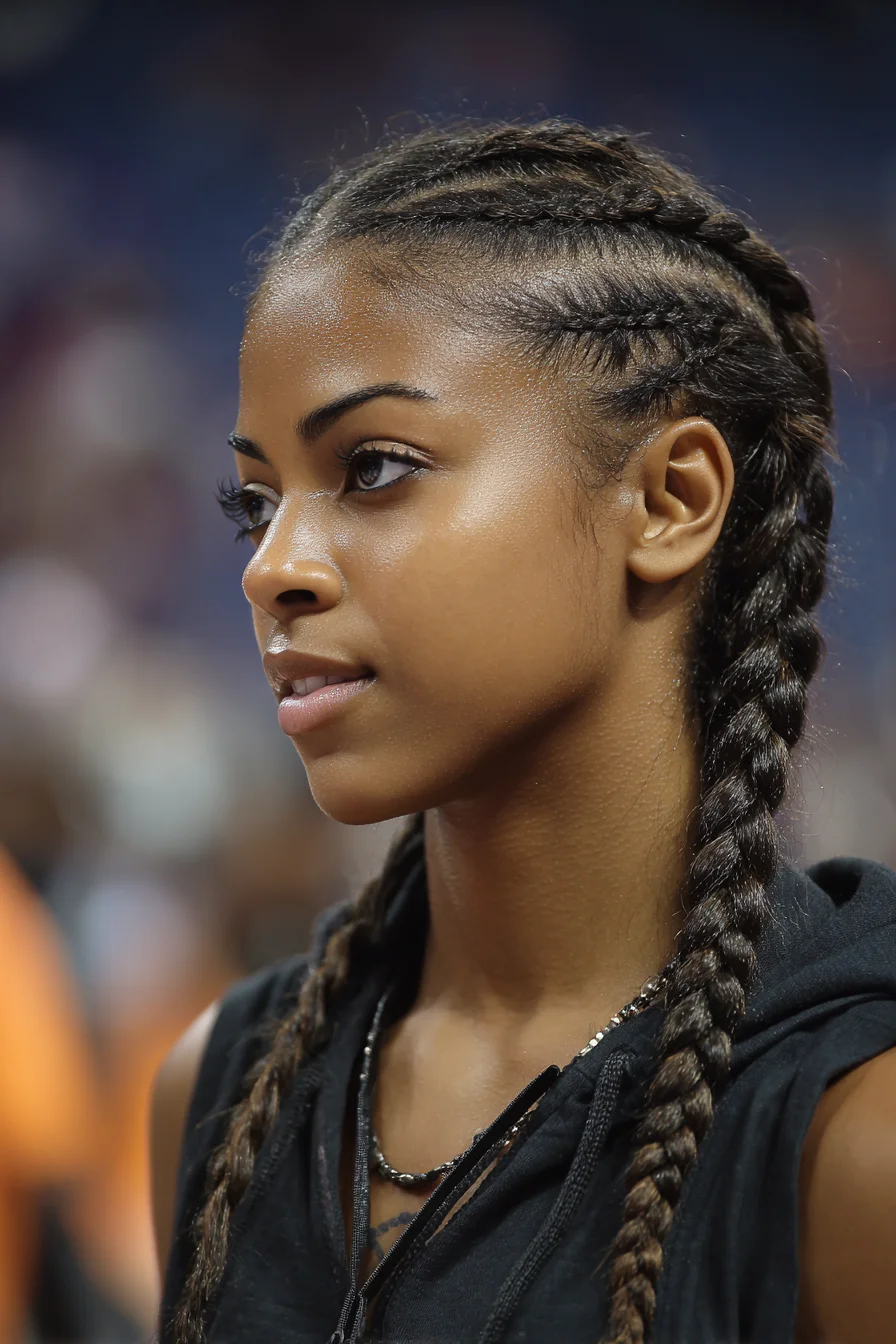 Sleek Double Dutch Braids — Tight Cornrow to Long Plaits
