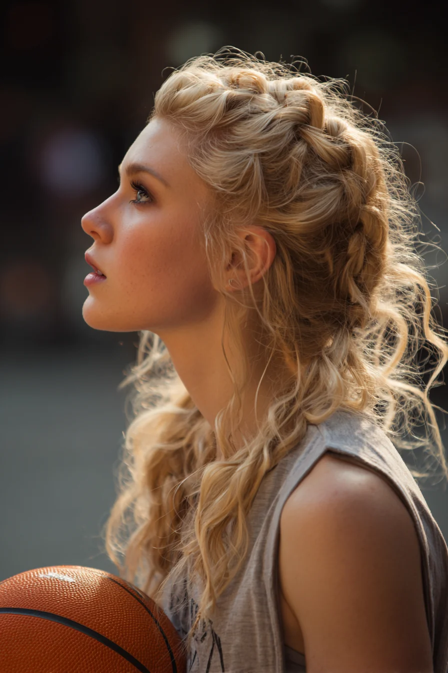 Textured Dutch Braids with Loose Beachy Waves