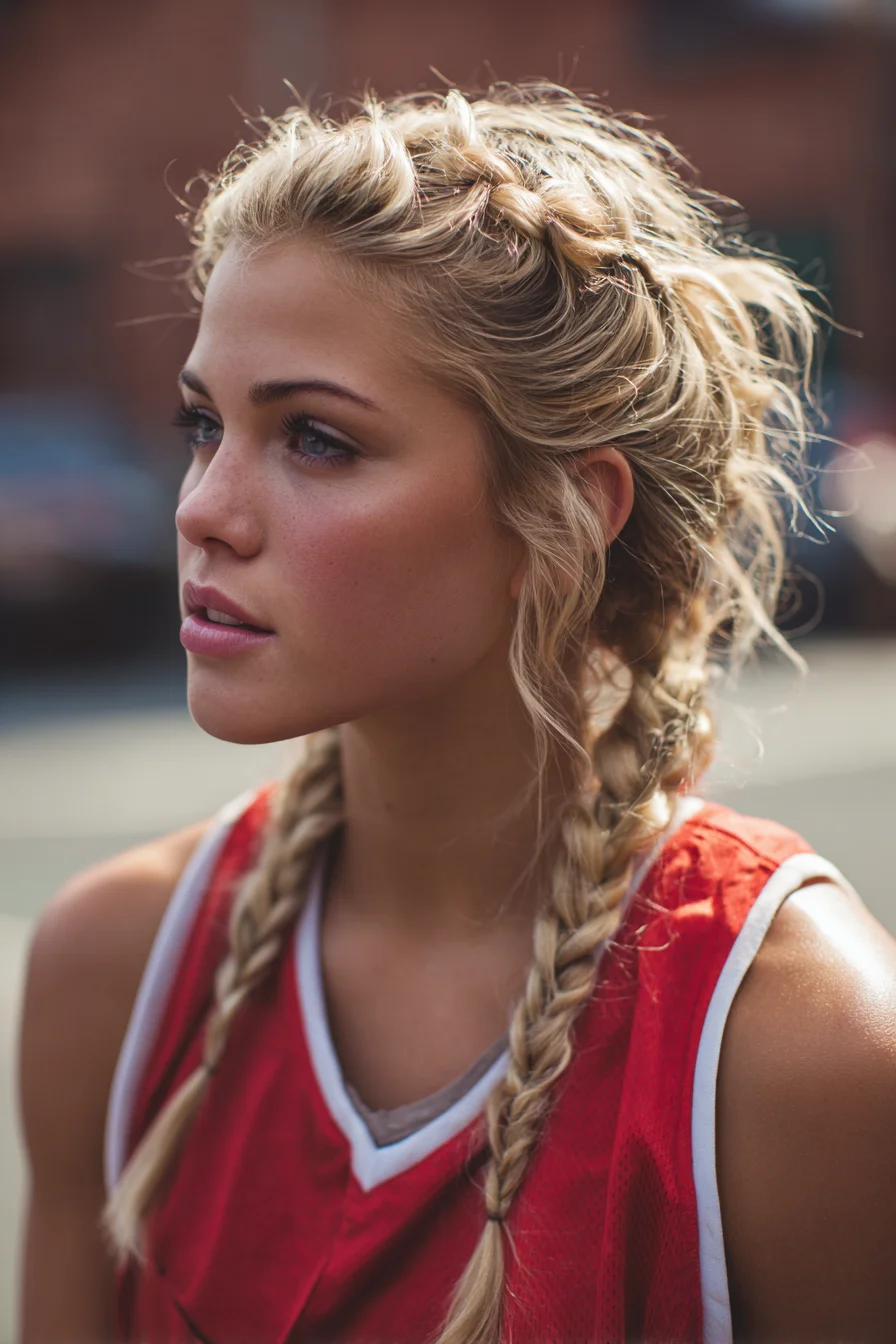 Textured Dutch Double Braids (Boxer Braids) for Medium to Long Hair