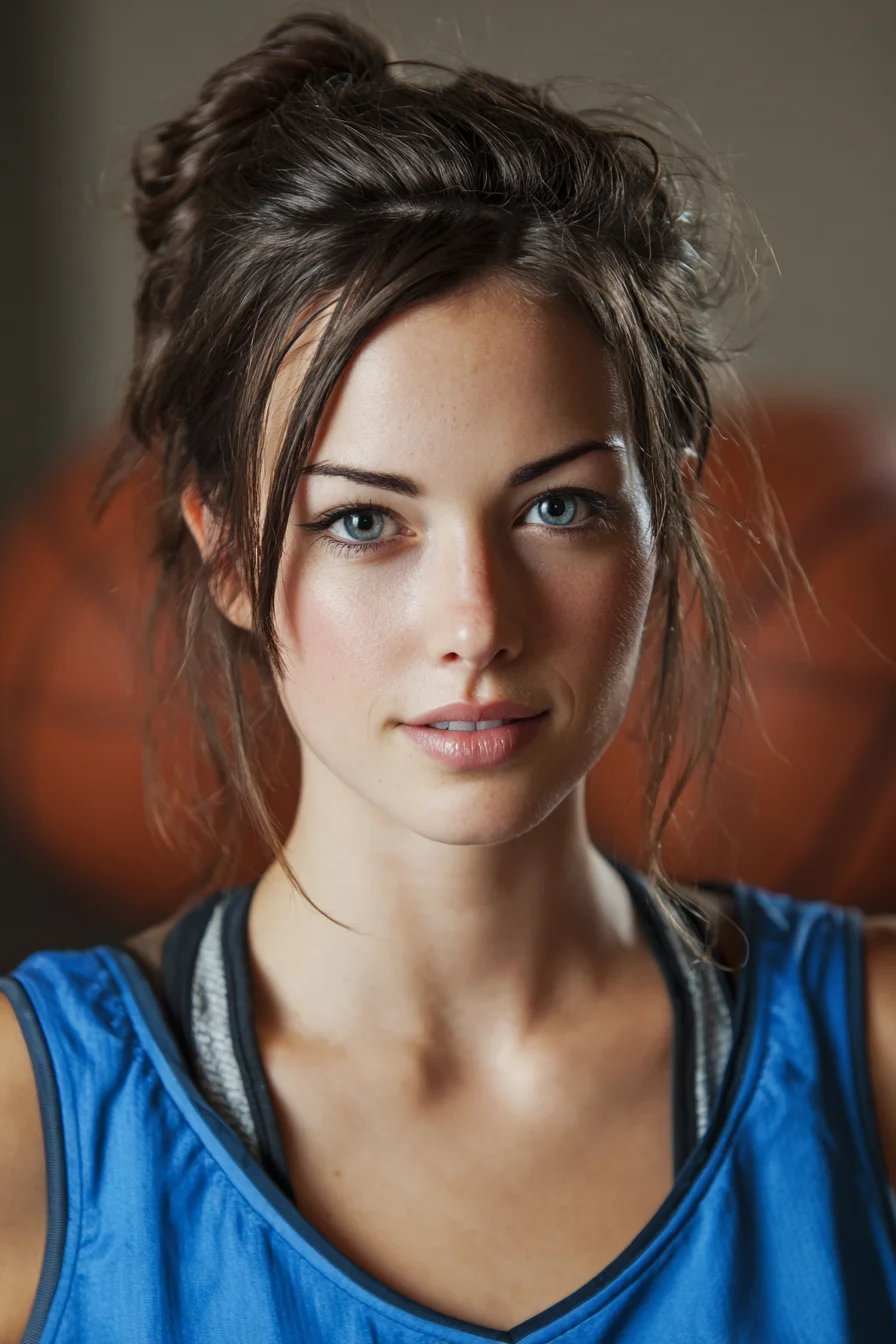 Textured Messy High Bun with Face‑Framing Pieces