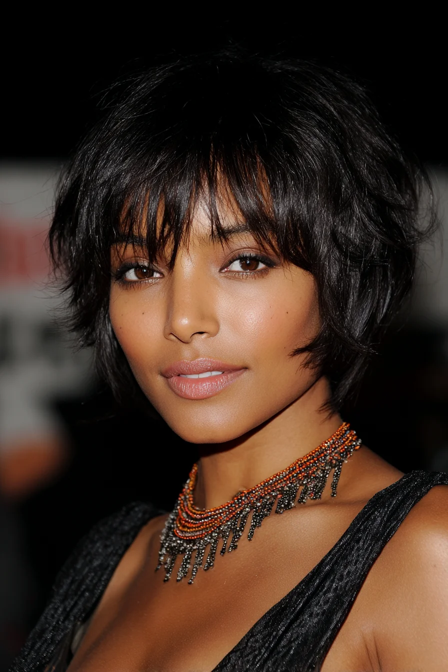 Textured Shaggy Pixie with Wispy Fringe — Layered Short Cut