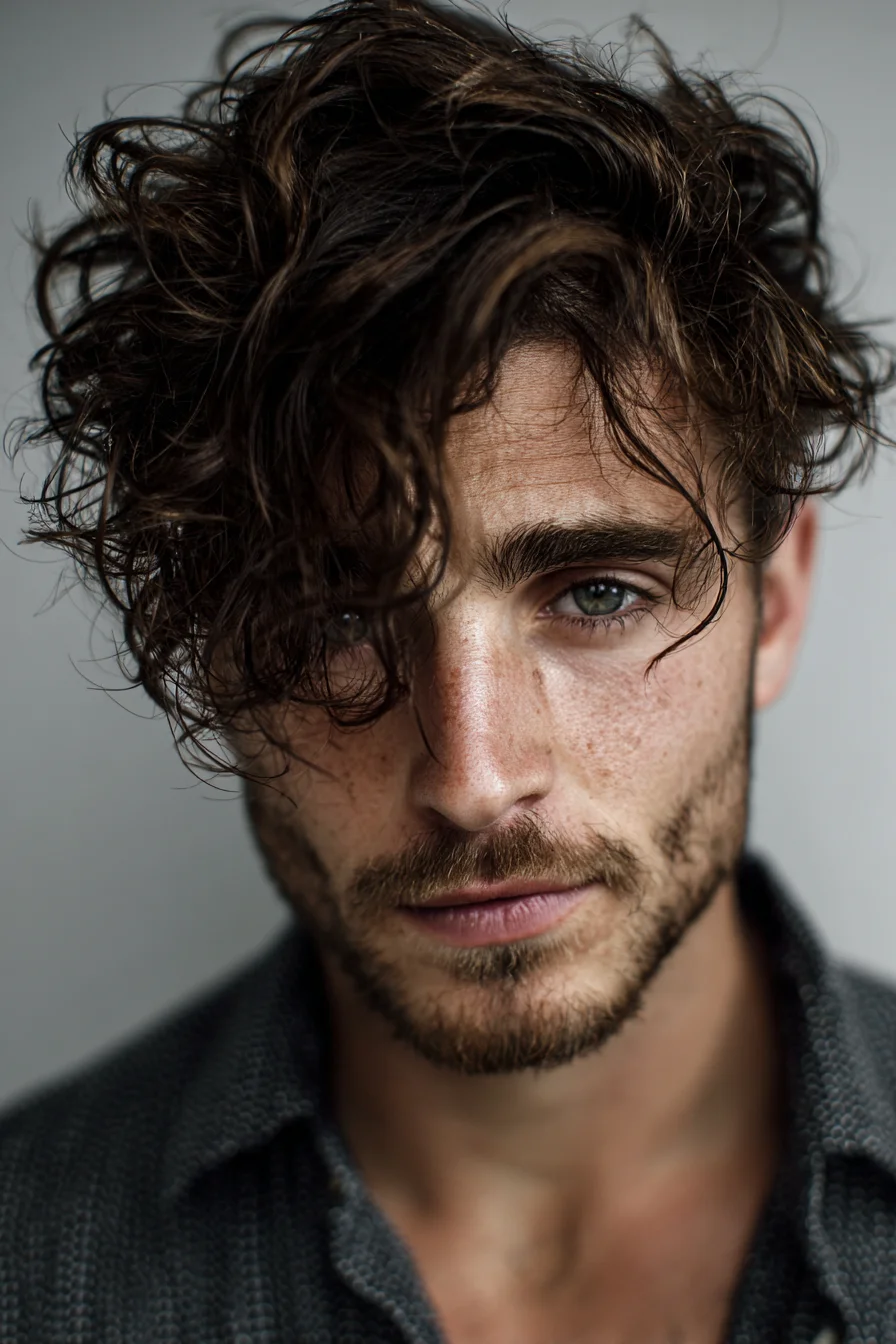 Textured Tousled Wavy Fringe — Medium to Thick Hair